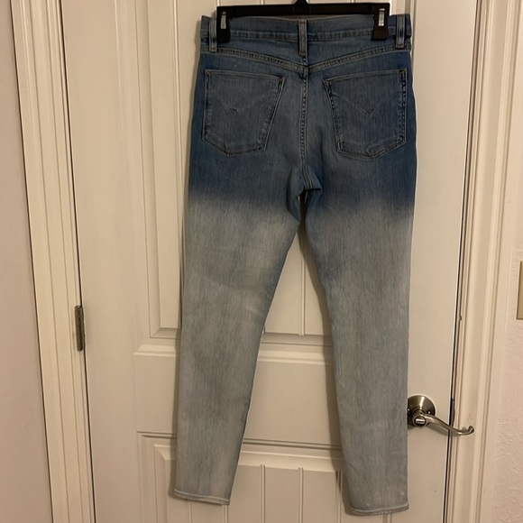 HUDSON Barbara super skinny Ombré women’s 29 White Dip Dye Coated Jeans‎ NWOT - Picture 8 of 11